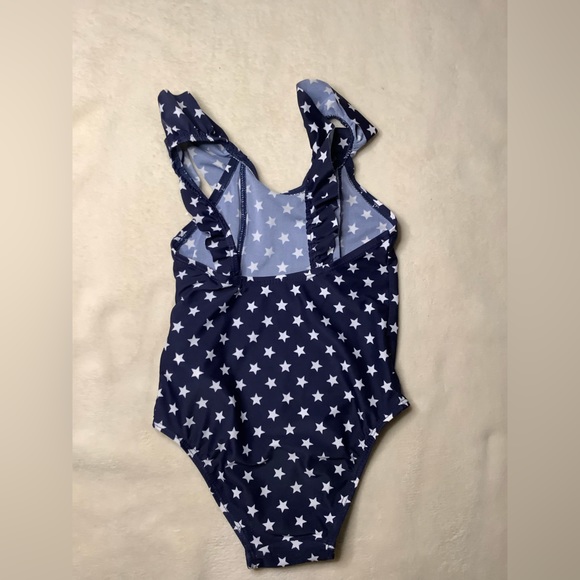Old Navy One Piece Swim Suit Dark Blue with White Star Pattern 3T - Picture 4 of 4
